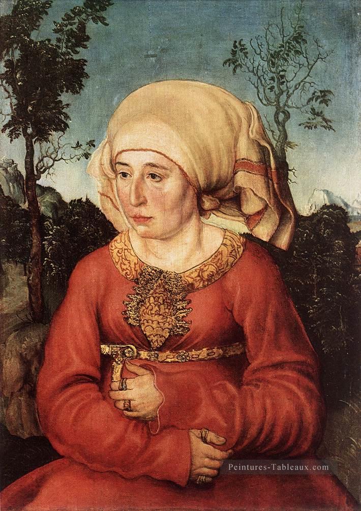 Portrait de Frau Reuss Renaissance Lucas Cranach l’Ancien Peintures à l'huile